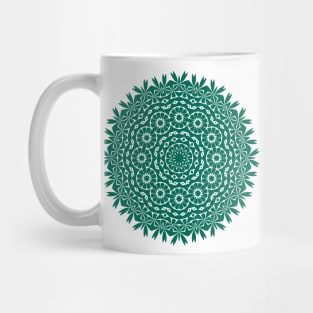 Sacred Leaf Mandala (Green) Mug